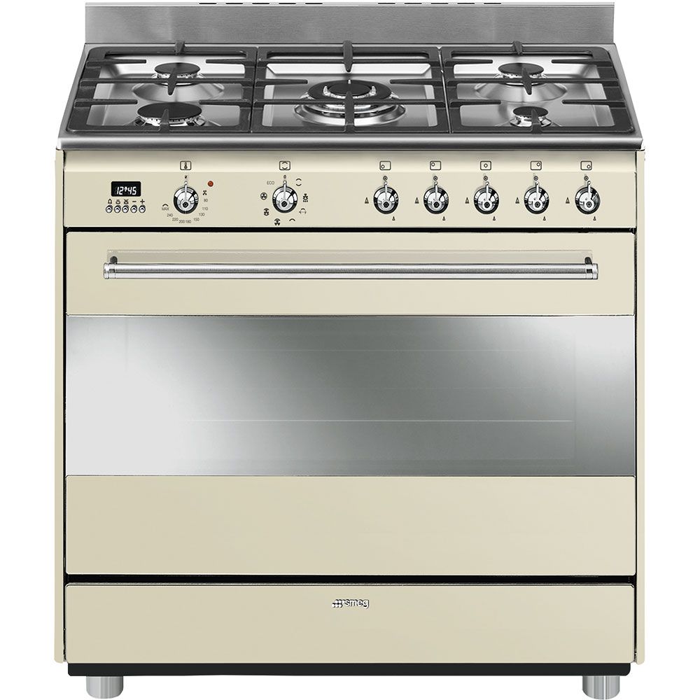 Smeg 90cm Vintage Cream Concert Cooker & Multifunction Oven - SSA91MAP9